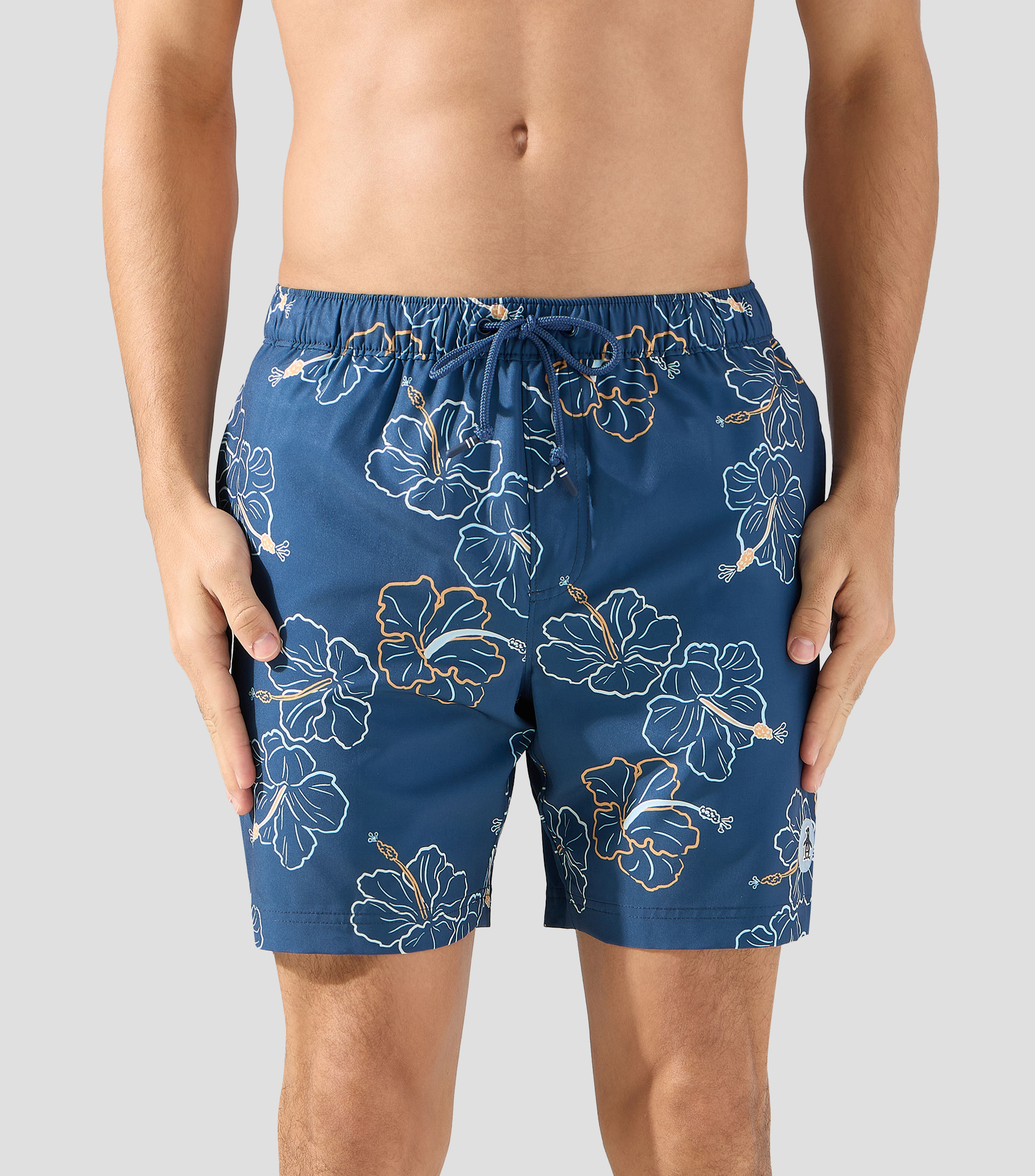 Traje de baño largo estampado Hombre